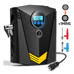 Qunler 12V Portable Air Compressor & Tire Inflator (up to 150 PSI) $11.30