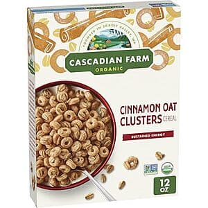 15oz Cascadian Farm Organic Cinnamon Oat Clusters Cereal $2.45 w/ Subscribe & Save