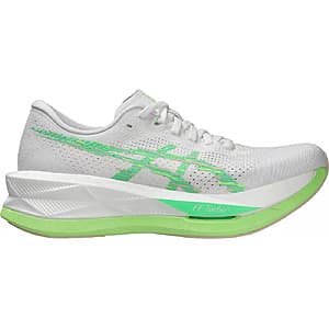 ASICS Women's SONICBLAST Running Shoes (White/Vital Green) $64.95