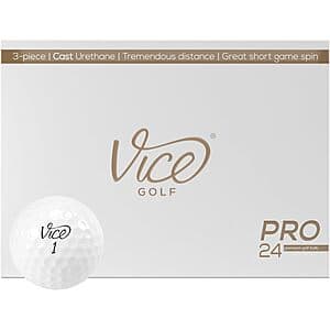 24-Count Vice Pro Golf Balls (White) $29.90