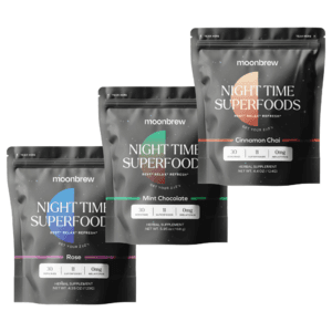 3-Pack MoonBrew Nighttime Superfoods Natural Sleep Aid Drink Mix (Various) $30 + Free Shipping
