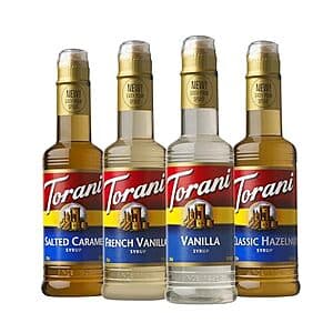 4-pk 12.7-oz Torani Flavored Drink Syrup Café Variety Pack $9.85 w/ S&S