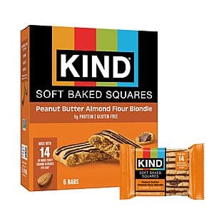 Select Accts: 6-Ct 1.4-Oz KIND Soft Baked Squares (Peanut Butter Blondie) $3.70 w/ S&S