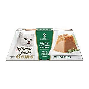 [S&S] $7.18: 8-Pack 4-Oz Fancy Feast Gems Cat Food Mousse With Chicken and a Halo of Savory Gravy Cat Food