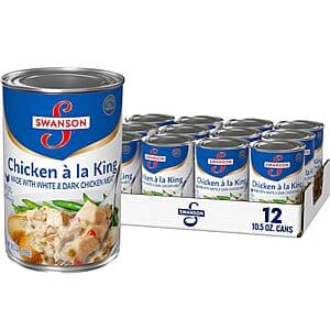 12-Pack 10.5-Oz Swanson Canned Chicken a la King w/ White & Dark Chicken Meat $13.75 w/ Subscribe & Save