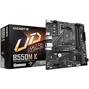 Gigabyte B550M K Micro ATX AM4 Motherboard $60 + Free S&H