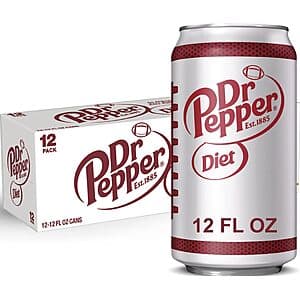 12-Pk 12-Oz Diet Dr Pepper Soda Soft Drink Beverage 3 for $14.15 w/ S&S