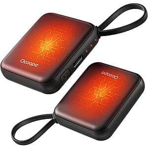 2-Pack Ocoopa UT5 Nano Rechargeable Hand Warmers $10.50
