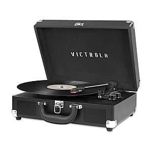 Victrola Vintage 3-Speed Bluetooth Portable Suitcase Record Player $20 + Free S&H w/ Prime