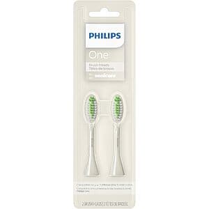 Select Accounts: 2-Ct Philips One by Sonicare Brush Heads (Snow) $4.40 w/ S&S