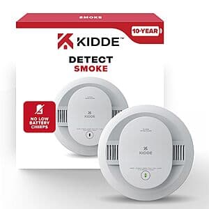 Kidde Battery Powered Smoke Detector w/ 10-Year Battery & LED Status Lights $29.80