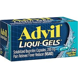 Select Accounts: 160-Ct Advil Liqui-Gels 200mg Ibuprofen Capsules $6.10 w/ S&S