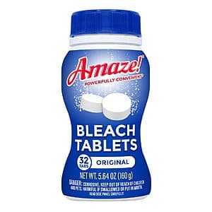 32-Ct AMAZE Ultra Concentrated Bleach Tablets $4.25 w/ S&S