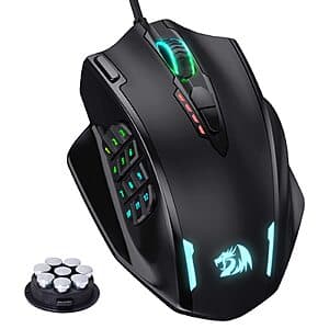 Redragon M908 Impact RGB LED MMO Wired Gaming Mouse w/ 12 Side Buttons $24.30 or Less