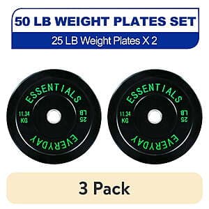 6-Count 25-lb BalanceFrom Olympic Bumper Plate Weight Plate $72 + Free Shipping