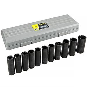 12-Piece XtremepowerUS 1/2" Drive Metric Impact Socket Sockets Set w/ Case $15.70 + Free Shipping