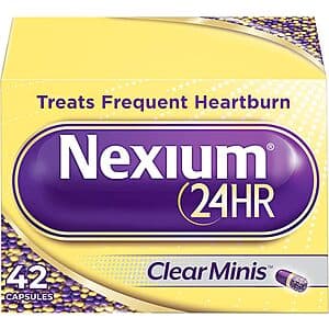 42-Count Nexium 24HR ClearMinis Acid Reducer Heartburn Relief Capsules $10.45 w/ Subscribe & Save