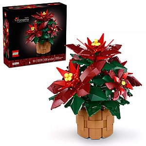 608-Piece LEGO Icons Poinsettia Building Set $30 + Free Shipping