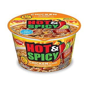 6-Pack 3.32-Oz Nissin Hot & Spicy Ramen Noodle Soup (Chicken) $5.70 w/ Subscribe & Save