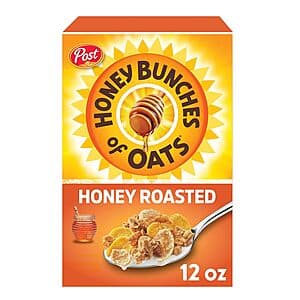 12-Oz Honey Bunches of Oats Cereal (Honey Roasted or w/ Almonds) $1.80 w/ Subscribe & Save