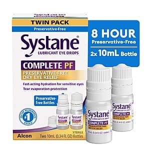 Select Accts: 2-Pk 0.34-Oz Systane Complete PF Dry Eye Drops $13.90 w/ S&S