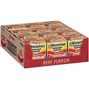 12-Count 2.25-Oz Maruchan Instant Ramen Noodle Soup (Beef) $3.45 w/ Subscribe & Save