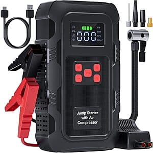 5000A HPBS Portable Car Jump Starter w/ 150PSI Tire Inflator & Air Compressor $30 + Free S&H