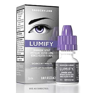 2.5mL Bausch+Lomb Lumify Eye Drops Redness Reliever $8.40 w/ Subscribe & Save