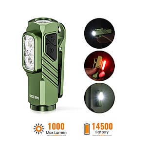 Sofirn ST10 Rechargeable EDC Clip Flashlight w/3 LEDs $18.35 + Free Shipping