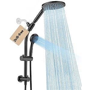 2-in-1 MakeFit Dual Handheld Shower Head Combo w/ 3 Way Diverter (Matte Black) $25 + Free S&H