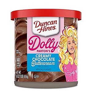 16-Oz Duncan Hines Dolly Parton's Cake Frosting (Creamy Chocolate Buttercream) $1.45 w/ Subscribe & Save