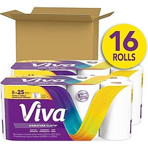 Select Amazon Acct: 16-Ct Viva Signature Cloth Triple Family Roll Paper Towels $25.70 w/ S&S + Free S&H