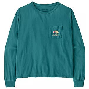 Patagonia Women's Long Sleeve Cut Pocket T-Shirt (Wetland Blue) $17.50
