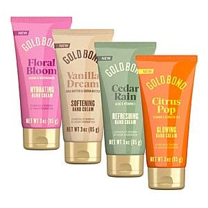 Select Accts: 4-Pack 3-Oz Gold Bond Scented Hand Cream (Assorted Scents) $8.90 & More w/ S&S