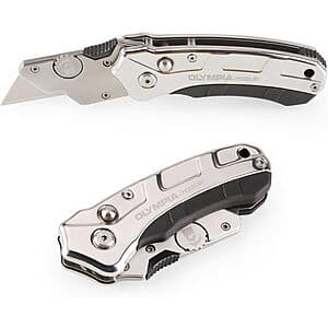 Olympia Tools Turbofold Stainless Steel Utility Knife $7.10
