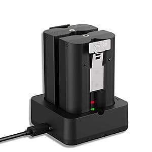 2-Pk Lesaps 7200mAh Battery for Ring Doorbell w/ Charger Station $27.90