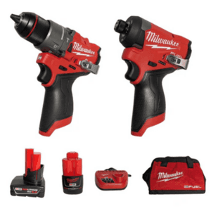 Milwaukee M12 Fuel Brushless Hammer Drill & Impact Driver Kit w/ 2x Batteries $175 + Free Shipping