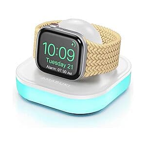 Amasuki Magnetic Colorful Light Apple Watch Charger Stand $7 + Free Shipping w/ Amazon Prime