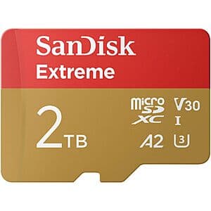 2TB SanDisk Extreme microSDXC UHS-I Memory Card w/ Adapter $176.55 + Free Shipping