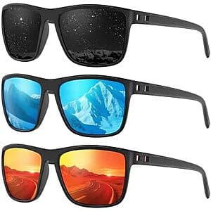 3-Pack Fanshen Men's Polarized Sunglasses (various) from $10
