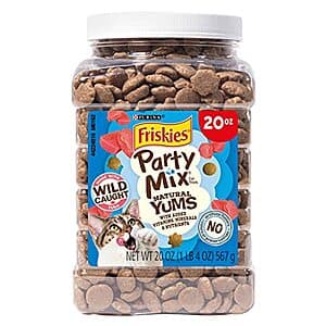 20-Oz Purina Friskies Party Mix Natural Cat Treats (Wild Caught Tuna) $4.70 w/ Subscribe & Save