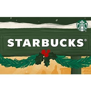 $25 Starbucks eGift Card + $5 Starbucks Promo Card (Digital Delivery) $25