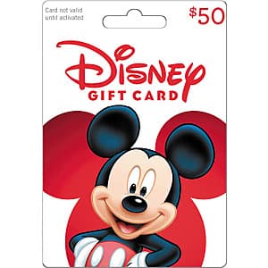 $50 Disney Gift Card (Digital or Physical Card) $45