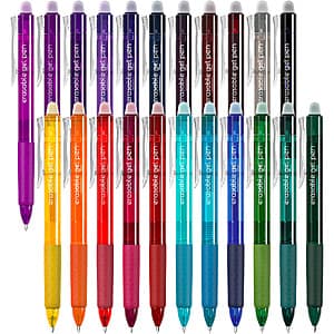 22-Ct Vanstek Retractable Erasable 0.7mm Gel Pens w/ Clicker & Comfort Grip $9.50