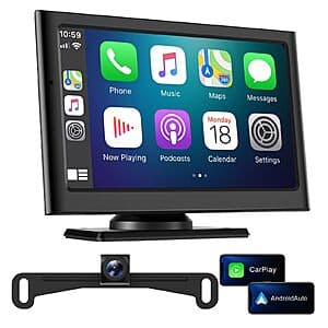 7.2" HD CarPlay / Android Auto Touchscreen w/ Backup Camera & Voice Control $33.50