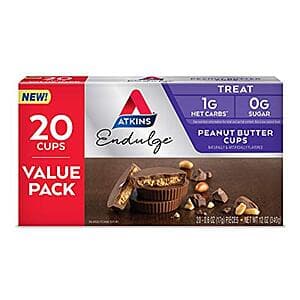 20-Ct 0.6-Oz Atkins Endulge Low Carb 0g Sugar Peanut Butter Cups $5.45 w/ S&S