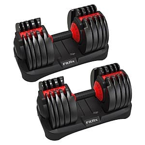 2-Count 5-52.5 lbs. FitRx Smart Bell Quick Select Adjustable Dumbbell (Black) $140 + Free Shipping