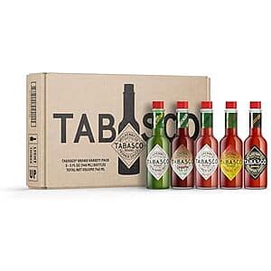 5-Pack 5-Oz TABASCO Brand Hot Sauce Variety Pack $14.20 w/ Subscribe & Save