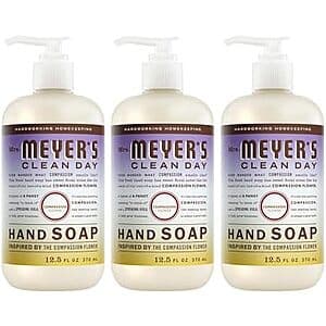 3-pk 12.5-oz Mrs. Meyer's Clean Day Hand Soap (Compassion Flower) $9.35 w/ S&S