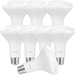 8-Pk Linkind BR30 E26 Dimmable LED Flood Light Bulbs (Daylight or Soft White) $12.50